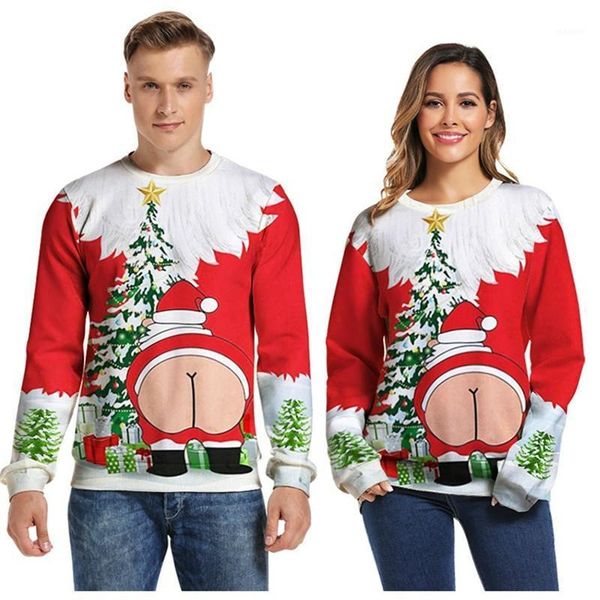

ugly christmas sweater 3d print funny pullover sweaters pullovers for men women christmas holiday party hoodie1, White;black