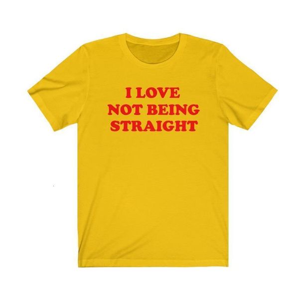 

i love not being straight red letter print women tshirt cotton casual funny t shirt for lady girl tee hipster drop ship y-95, White