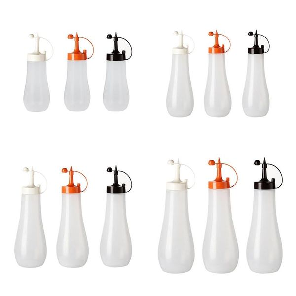

storage bottles & jars 250/360/480/720ml condiment squeeze bottle creamy salad dressing vinegar ketchup 203f