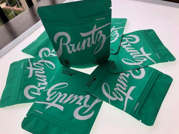 

runtz green matt майларовом bag 3.5gram пустая сумка местные edibles упаковка майлара сумки голограмма наклейки и задняя этикетка sqceoi bde