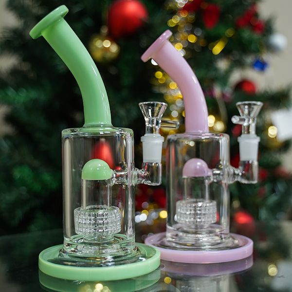 2022 Hookahs Glass Bongs Rig Rig Dome Percash Splash Guarda Dab Rigs Inserir Bridcage PERC Tubulação DHL20091