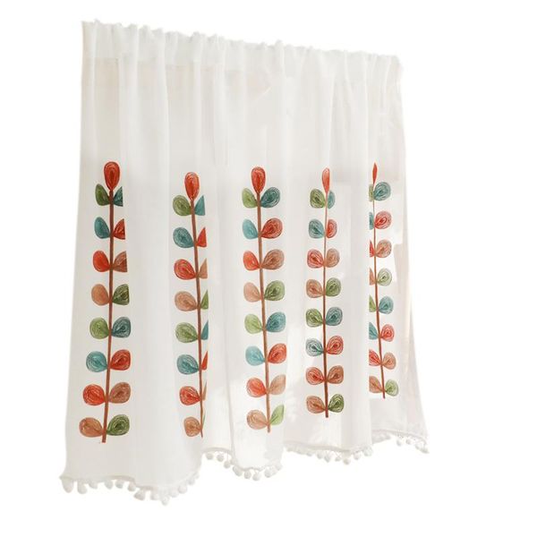 

home decoration european style voile curtain for door living room flat window curtain short half coffee translucidus