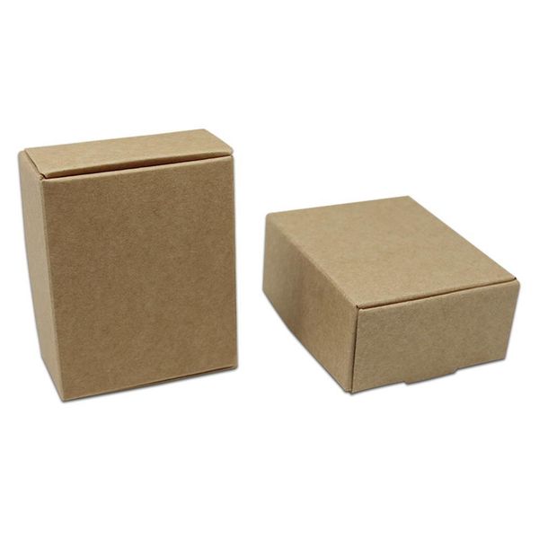 

30pcs lot brown variety sizes square kraft paper package box paperboard festival gifts crafts packing box carton board pack box h bbyqrc