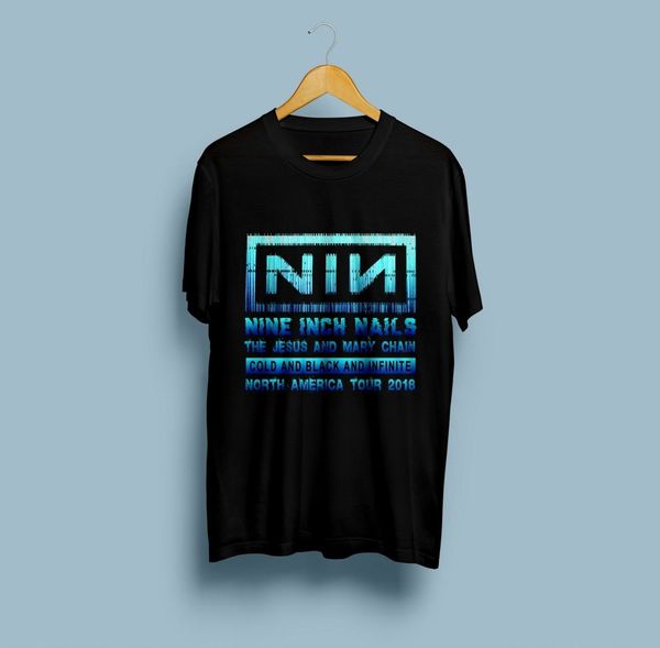 

nine inch nails nin north american 2018 black t-shirt sport hooded sweatshirt hoodie