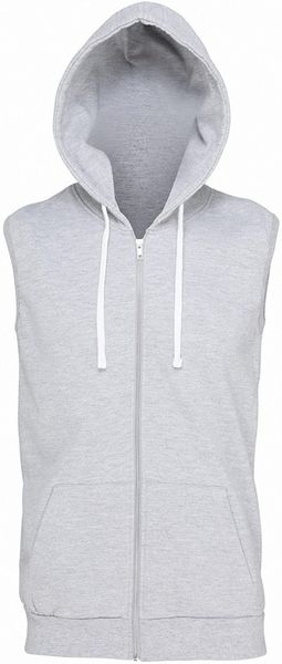 

awdis just hoods mens sleeveless hoodie jacket g7zd#, Black