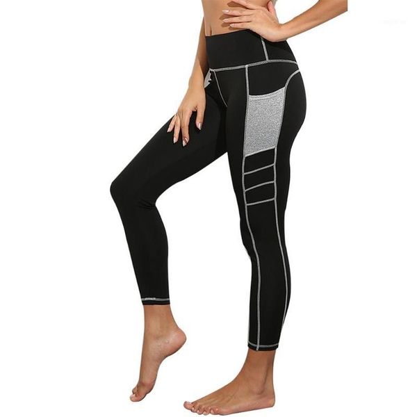 

yoga outfits leggings with pocket high waist solid women panties fitness tights quick dry jogging seamless workout sports pants1, White;red