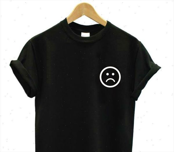 

sad face pocket print women tshirt cotton casual funny t shirts for lady tee hipster drop ship z 459, White