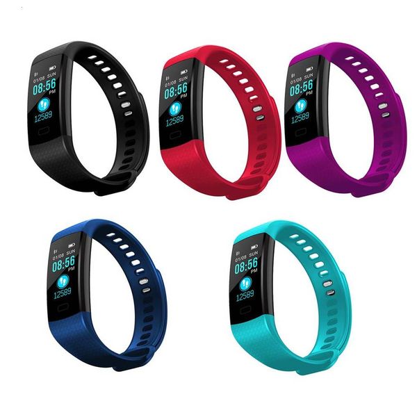 

y5 intelligent 0.96 "touch screen color heart monitoring wristband waterproof tracker activity fitns