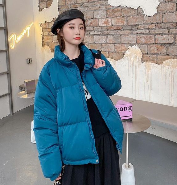 

2021 winter women warm thick parka short coat female cotton padded jacket women's fashion loose casual autumn, Black