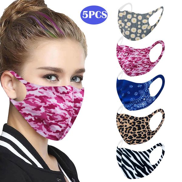 

print ice silk protective 5pcs washable reusable against dusts and haze facemask human facial design 3d mask
