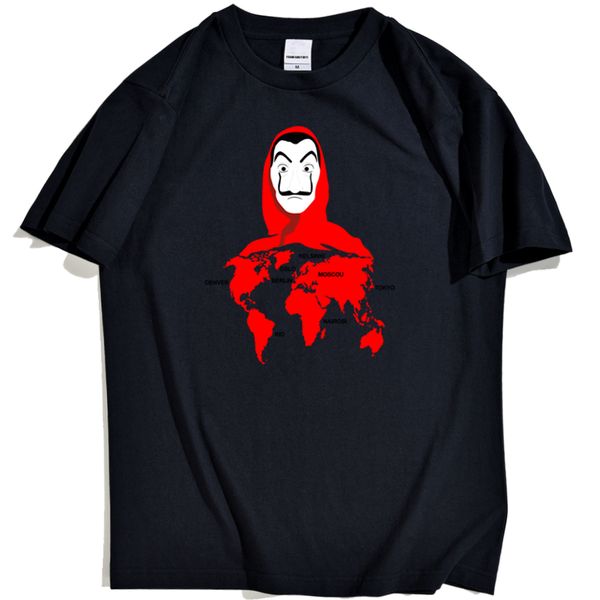 

red map cartoon character man personality trend for printed casual short sleeve man sport hooded sweatshirt hoodie t shirt