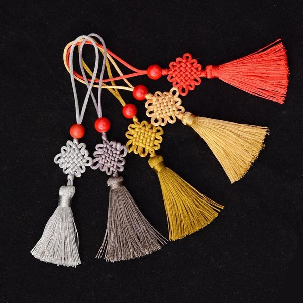 

5pcs chinese knots mini key tassels fringe garments jewelry accessories findings materials diy bookmark bag craft decor pendants h jlloae