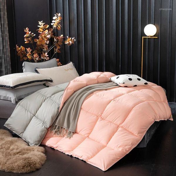 

2/3/4/5kg single double home dormitory quilt high-grade down winter quilt simple solid color thick warm cotton1
