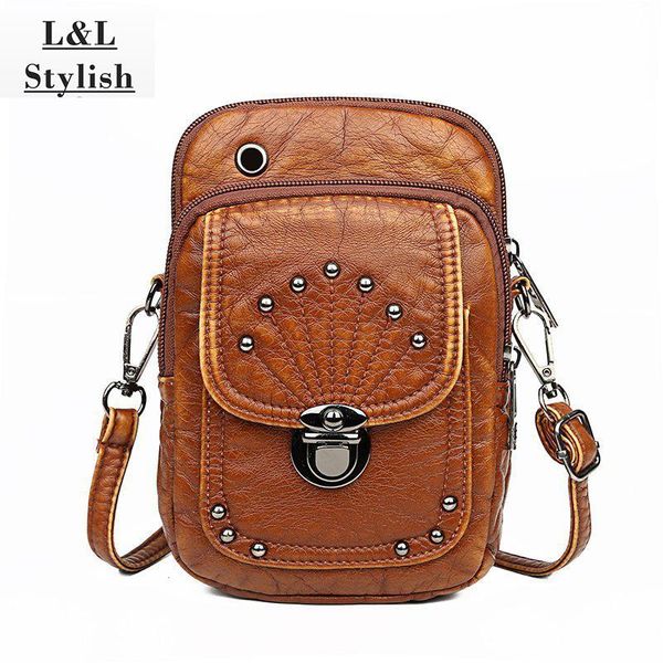 

2020 vintage crossbody bag vertical square ladies shoulder bag brown messenger with door lock women designer small
