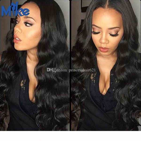 

mikehair peruvian hair wholesale selling body wave style 100% human hair bundles 6 pieces indian malaysian brazilian hair extensions, Black
