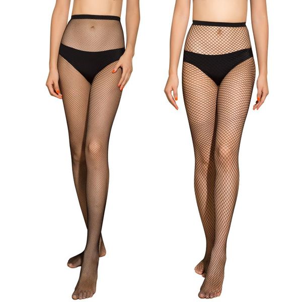 

socks & hosiery women tights transparent slim fishnet pantyhose club party net holes black thigh high stockings small/middle/big, Black;white