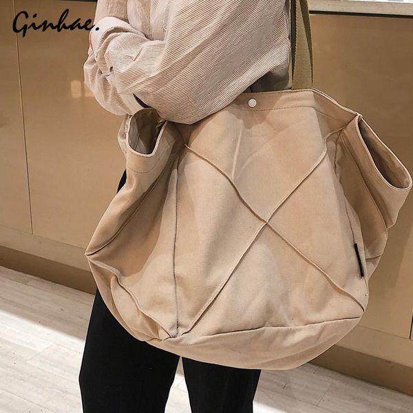 

female large capacity handbag personality casual tote canvas shopping bags women simple shoulder bag fashion handle bag 2020