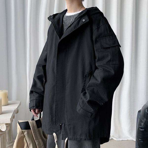 

2021 new privathinker men's camouflage graphic printed jackets man casual oversize hooded coats korean streetwear male fashion clothing, Black;brown