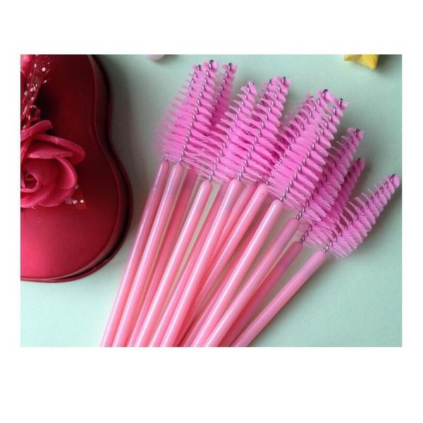 

factory direct sales of disposable color water drop brush eyelash volume mascara brush pink color100 jlllfx