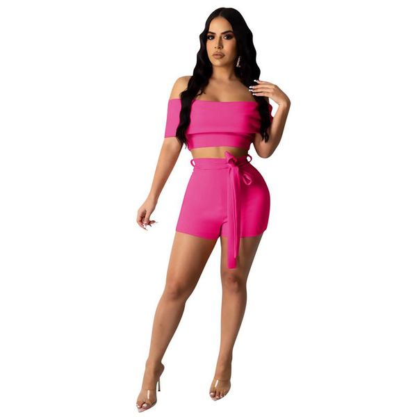 

ladies' summer sport suit torticollis crop + pants two-piece beach nightclub party kg-158, White
