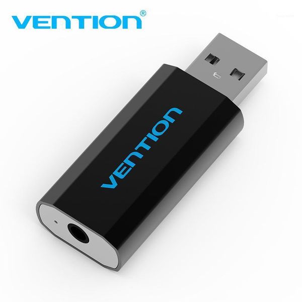 

vention external sound card usb to 3.5mm earphone headphone jack 3.5 mm usb adapter audio card for lapcomputer sound1