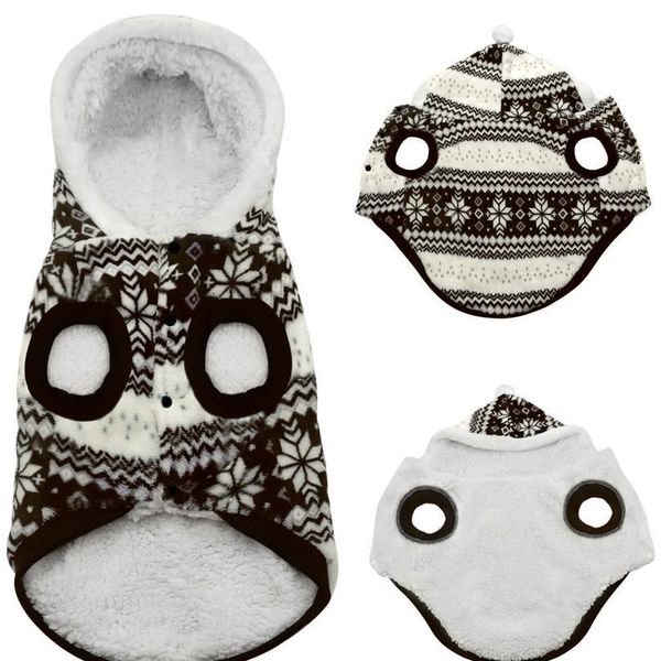 

winter warm pet dog coat clothes snowflake print christmas hoodie sweater for small med sqcjyr
