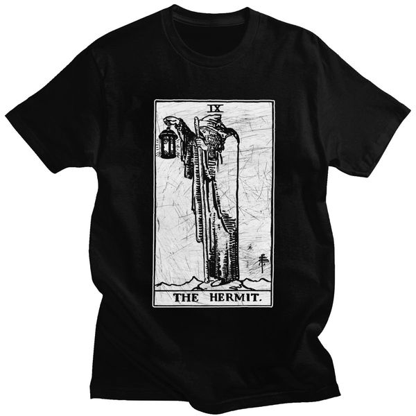 

the hermit tarot card major arcana fortune telling occult for tees short sleeve gift merch sport hooded sweatshirt hoodie men t shirt