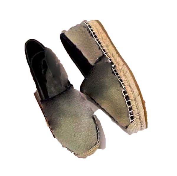 

espadrilles designers shoes luxury sneakers brand classics loafers canvas lambskin outsole 3d embroidery dark blue letter big size34-48 slip, Black