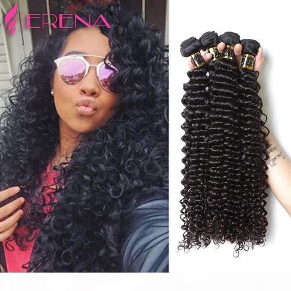 

affordable malaysian virgin hair 3 bundles malaysian curly hair weave bundles 8a unprocessed human deep curly virgin weave weft, Black