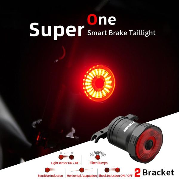 

bike lights meroca super one bicycle taillights intelligent sensor brake usb road mtb mx2 rear