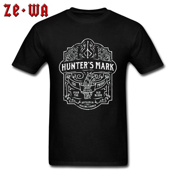 

sport design printing tshirts hunters mark whiskey bloodborne retro father tshirt 100% cotton party t shirts wholesale custom