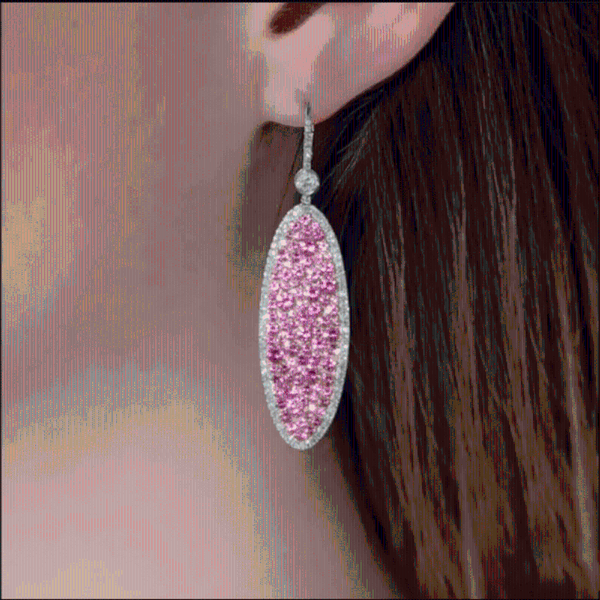 

dangle & chandelier missvikki luxury spark romantic yellow pink oval pendant earring jewelry for women wedding daily delicate party highqual, Silver
