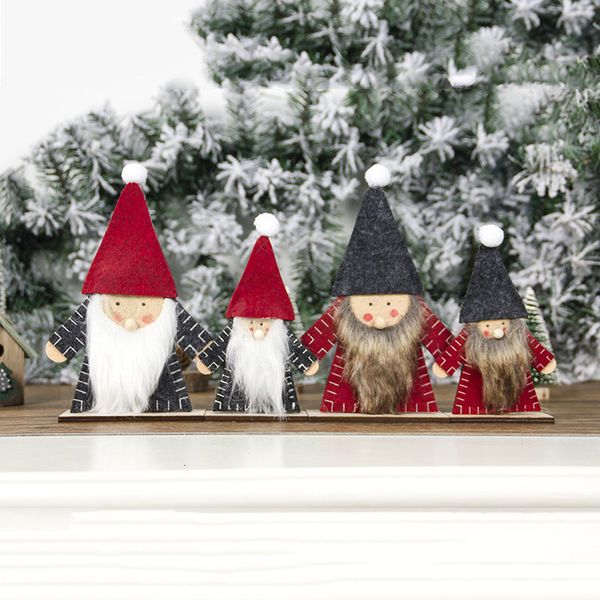 

natural wood diy santa claus christmas decoration table crafts ornament xmas new year party wedding home decor supplies 63155