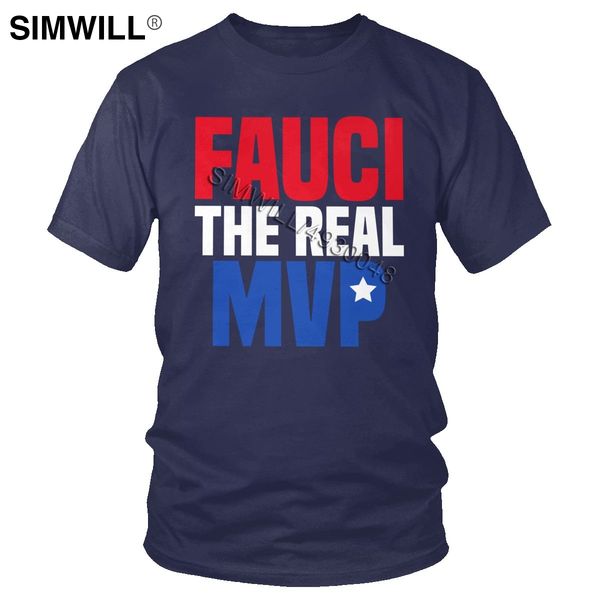 

2020 dr fauci the real mvp tees short sleeve pure casual novelty social distancing merchandise sport hooded sweatshirt hoodie men t shirt