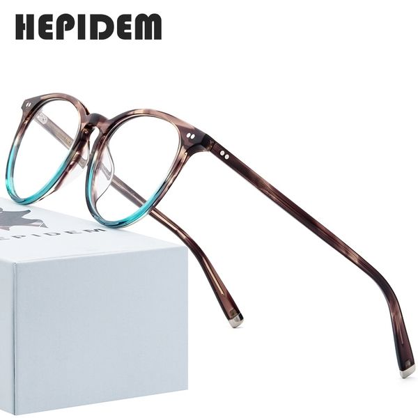 

hepidem acetate optical glasses frame men retro vintage round eyeglasses nerd women prescription spectacles myopia eyewear 9122 t200428, Silver