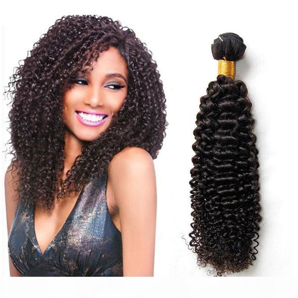 

brazilian curly virgin hair 8a peruvian malaysian indian cambodian filipino russian mongolian deep kinky curly remy human hair weave bundles, Black