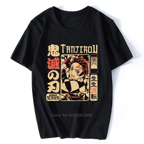

vintage demon slayer men short sleeve kimetsu no yaiba nezuko tanjiro kamado casual manga anime gift hoodie designers t shirts sweatshirt