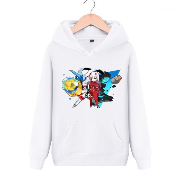 

anime cos darling in the franxx hiro hooded hoodie jumper darling in the franxx zero two cotton casual hoodie pullovers1, Black
