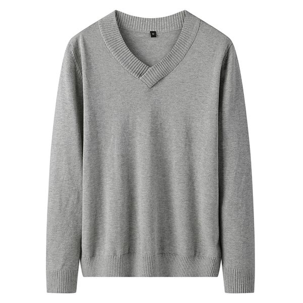 

varsanol knittwear mens sweaters cotton pullovers v neck fashion knitted sweater men winter clothing solid full pull homme 201203, White;black