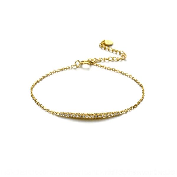

zmhkb dunli 19 new s925 silver gilded smile zircon frosted for women dunli 19 new s925 silver gilded smile zircon frosted bracelet bracelet, Golden;silver