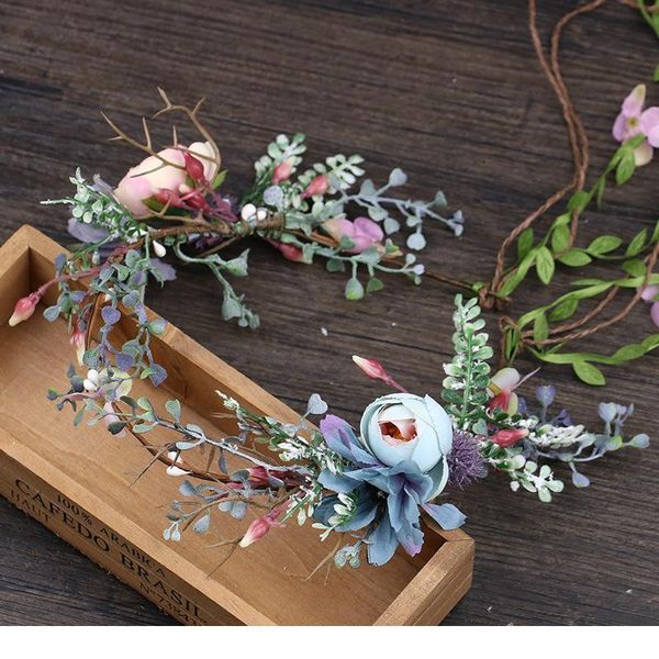 

haimeikang bride handmade flower headdress rattan wreath hair band seaside holiday p wedding hair acc jlleam