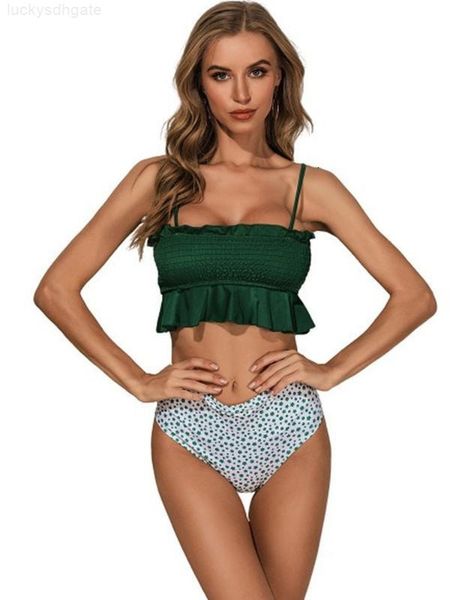 

swimsuit floral waist swimwear high two piece swimsuits thong bikini bathing suit women beach wear quick dry, White;black