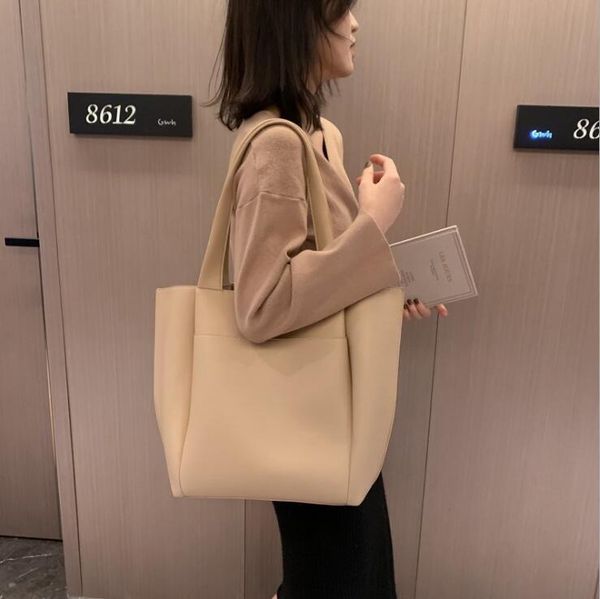 

large pu leather handbag solid color bags 2020 shoulder handbags female travel totes lady designer hand bag