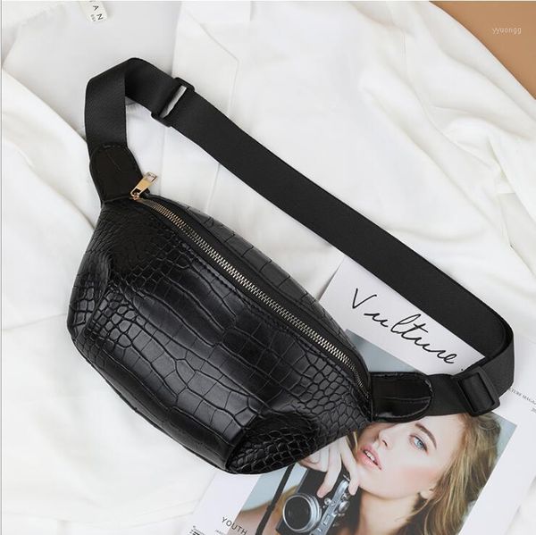 

waist bags 2021 candy color bag fashion chain banana brand belt women pack pu leather chest1