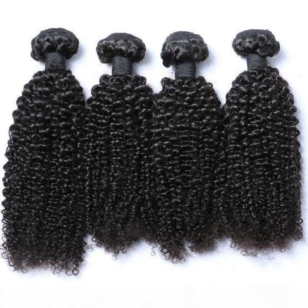 

wholesale 4 bundles brazilian curly virgin human hair weave kinky curly hair extension discount price milky way weave, Black;brown