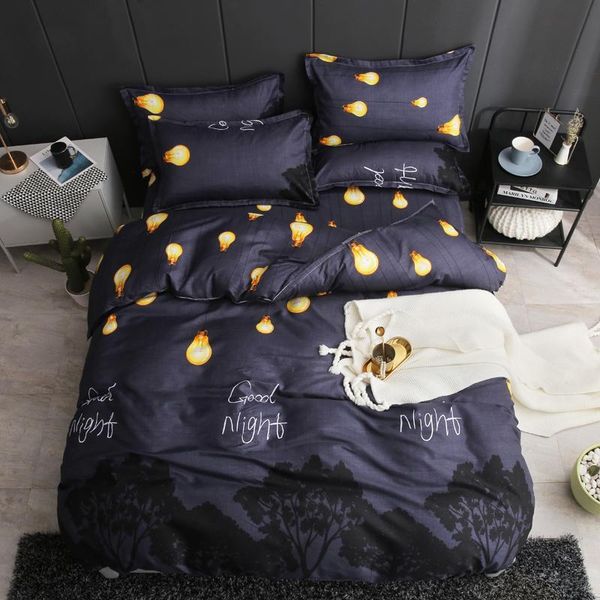 

bedding set elk forest duvet cover with pillowcase with flat sheet , love deer printed bed set 3/4piece goodlight bedclothes