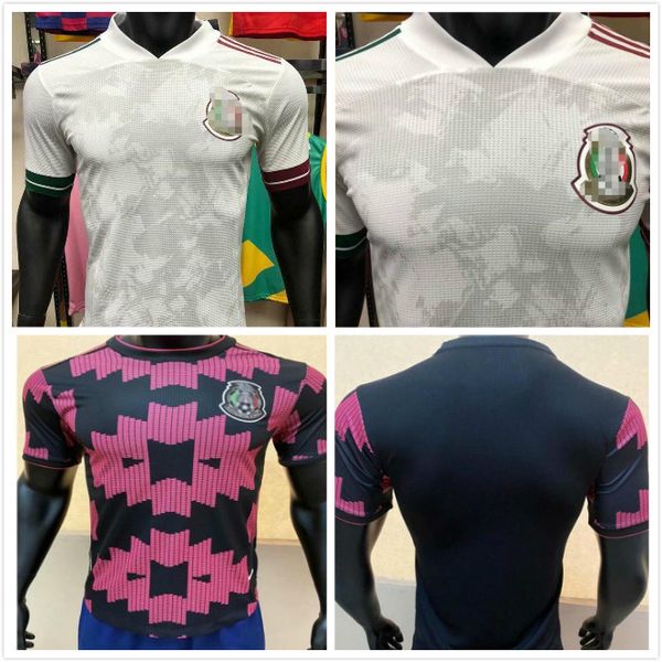 

игрок версия 20 21 мексика футбол для футбола h.lozano dos santos chicharito 2020 2021 национальная команда спортивные футбольные рубашки, Black;yellow