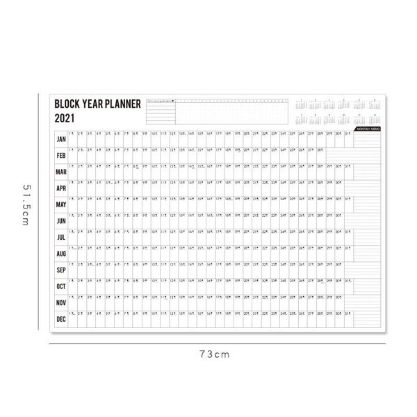 

2021 year annual plan calendar daily schedule with sticker dots wall planner kawaii stationery study planning learning for kids bbyjzq