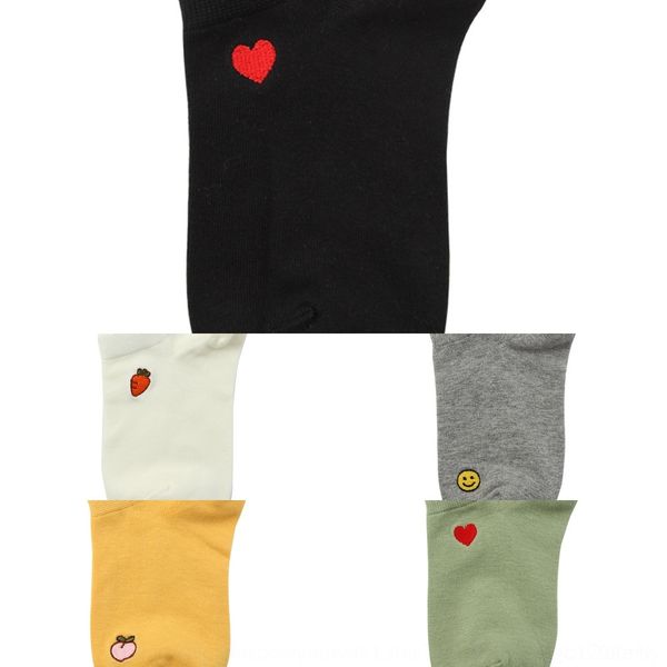 

n8xel henny cute spring fashion and summer new boat embroidery rue2020 girl socks colorful socks embroidered 1 qiac0, Black