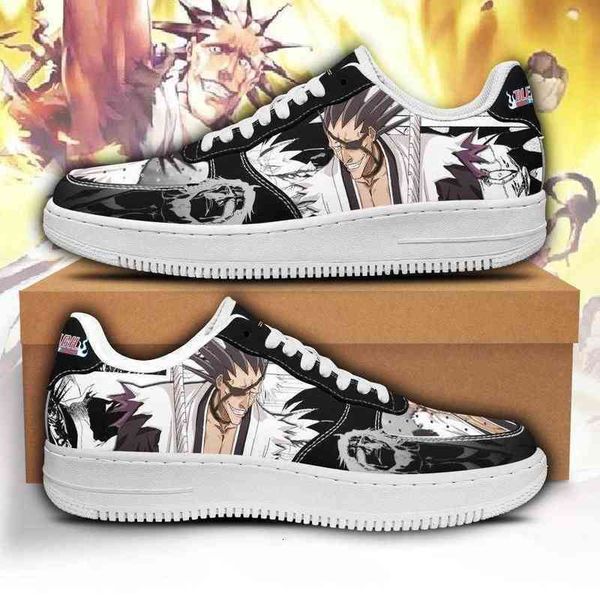 

custom shoes anime fan diy sneakers zaraki kenpachi bleach shoes gift idea men's lightweight running casual knit